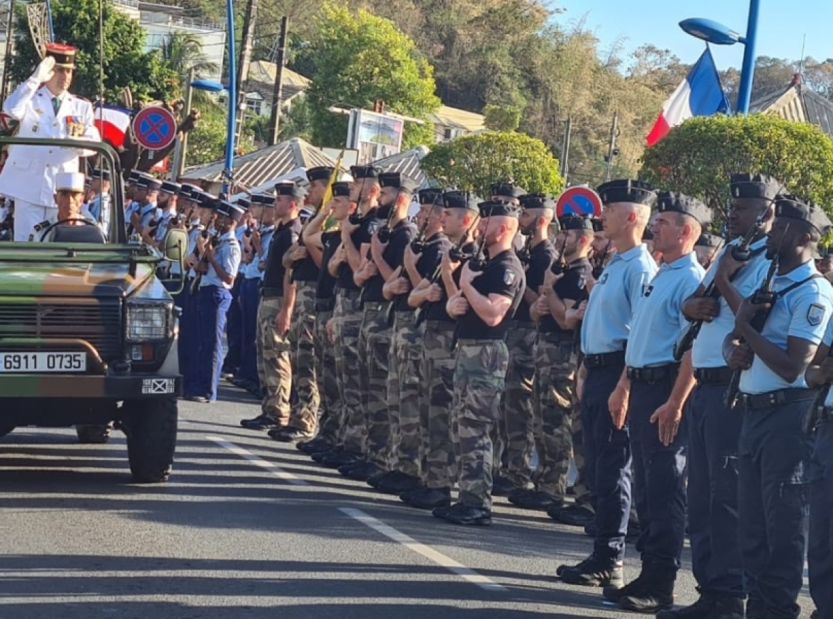 La cérémonie du 14 juillet 2022 par la prise d’armes et des remises de décorations depuis Mamoudzou